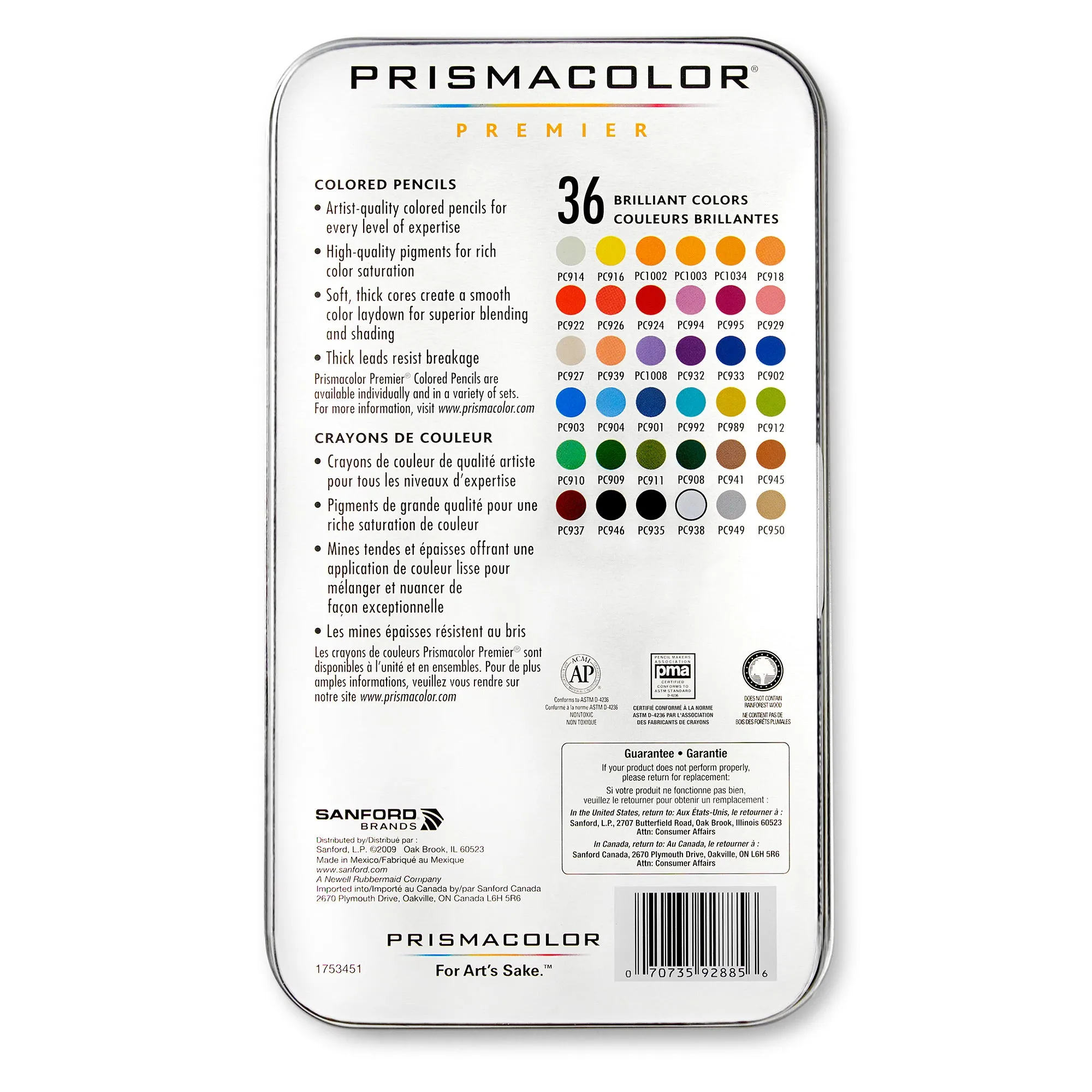 36-Pack Premier Coloured Pencils