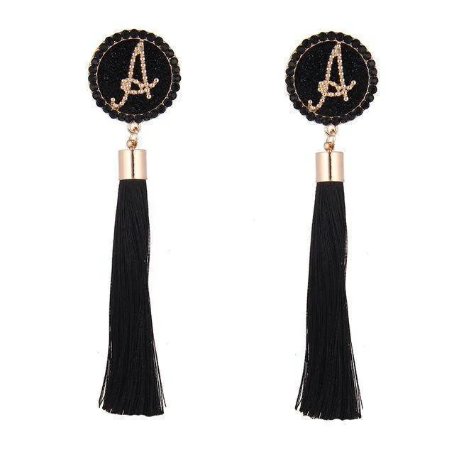 A-G Letter Tassels Earrings