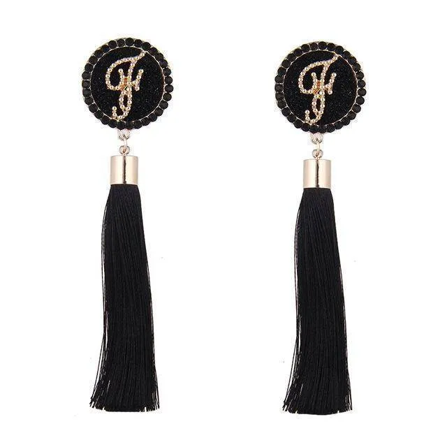 A-G Letter Tassels Earrings