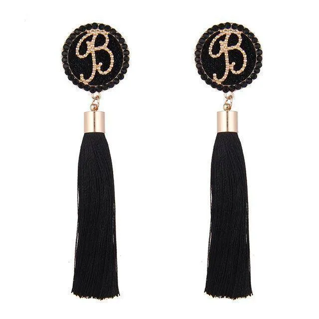 A-G Letter Tassels Earrings