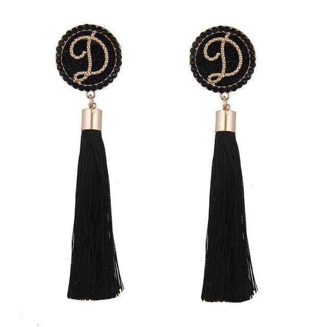 A-G Letter Tassels Earrings