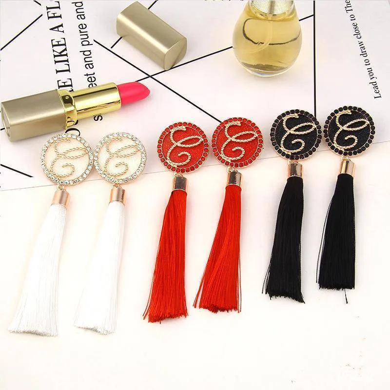 A-G Letter Tassels Earrings