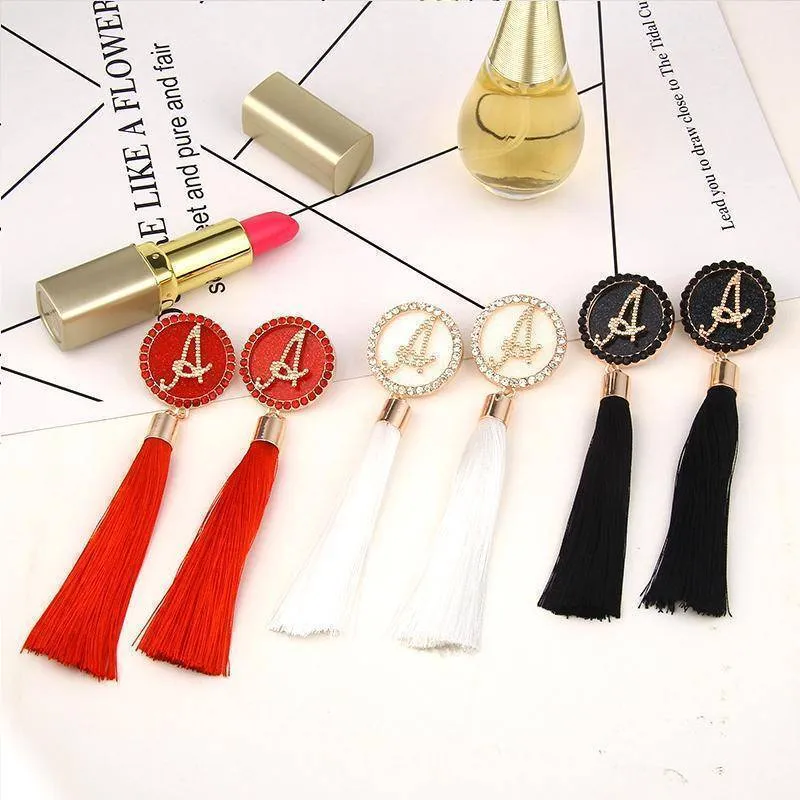 A-G Letter Tassels Earrings