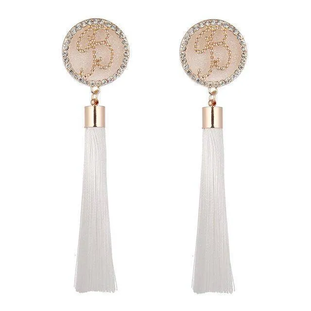 A-G Letter Tassels Earrings