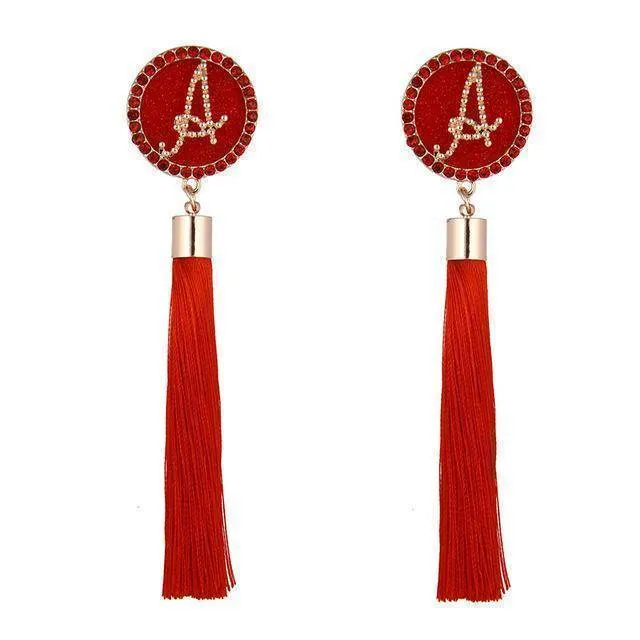 A-G Letter Tassels Earrings