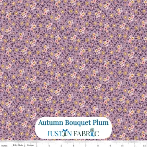 Autumn Bouquet Plum Cotton Yardage by Lori Holt | Riley Blake Designs