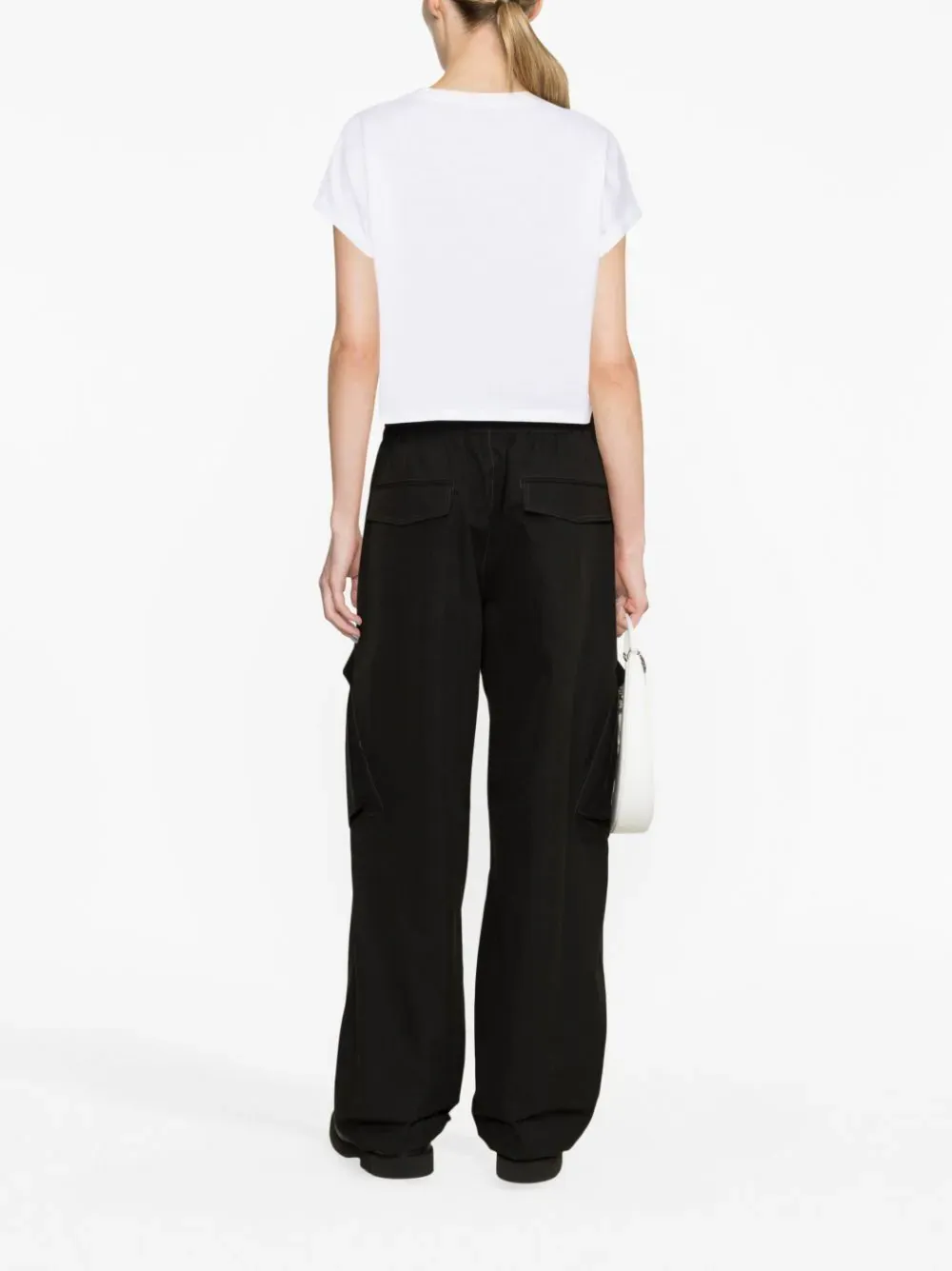 Balmain Flock Detail Cropped Tee