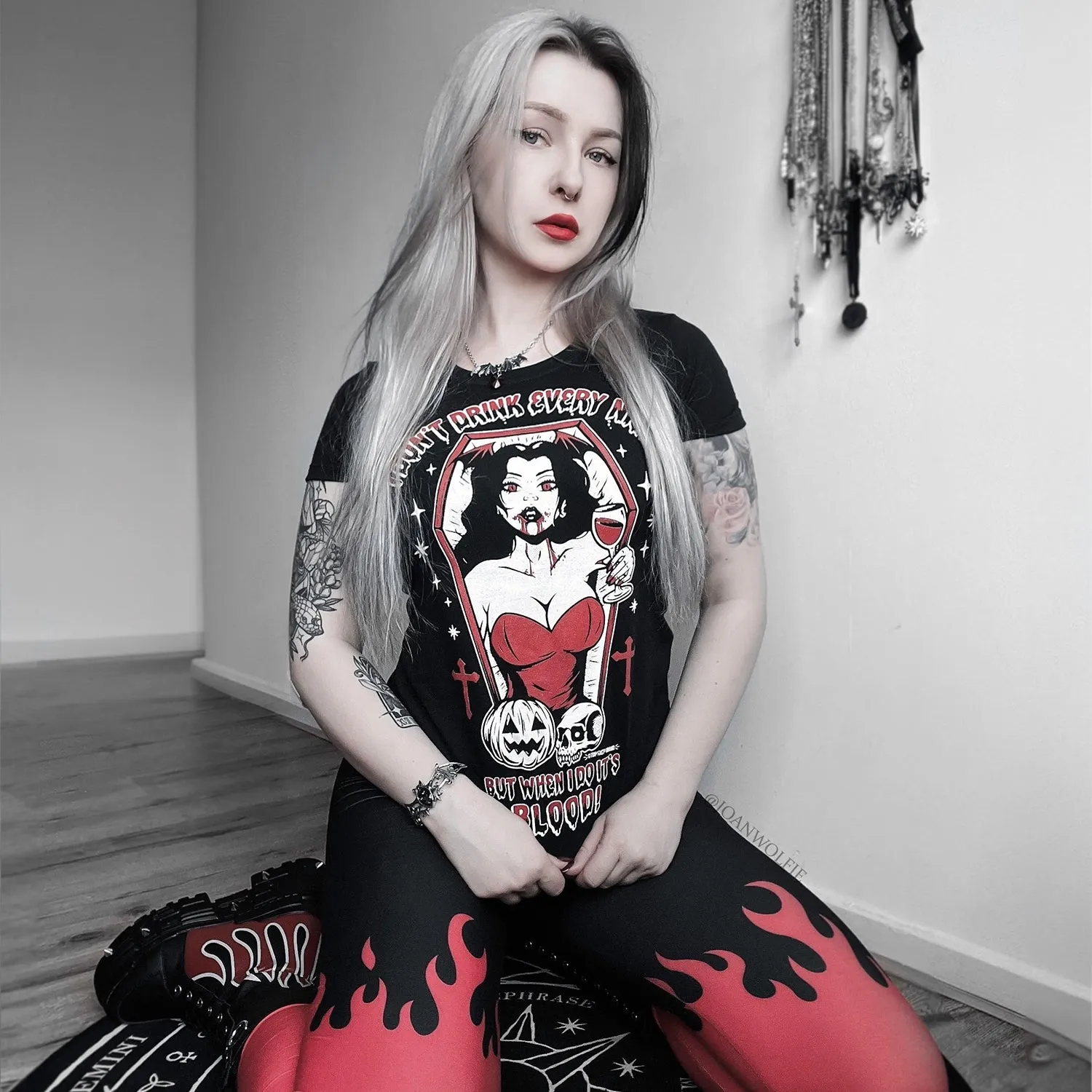 Bloody Night Vampire Graphic Tee