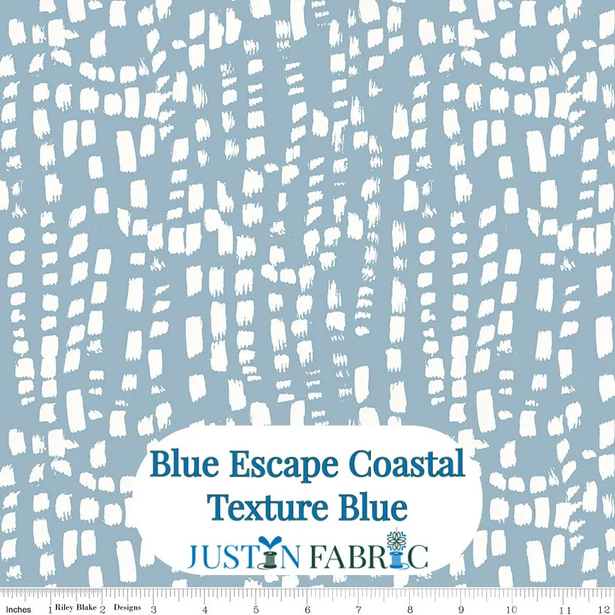 Blue Escape Coastal Texture Blue Cotton Yardage by Lisa Audit | Riley Blake Designs