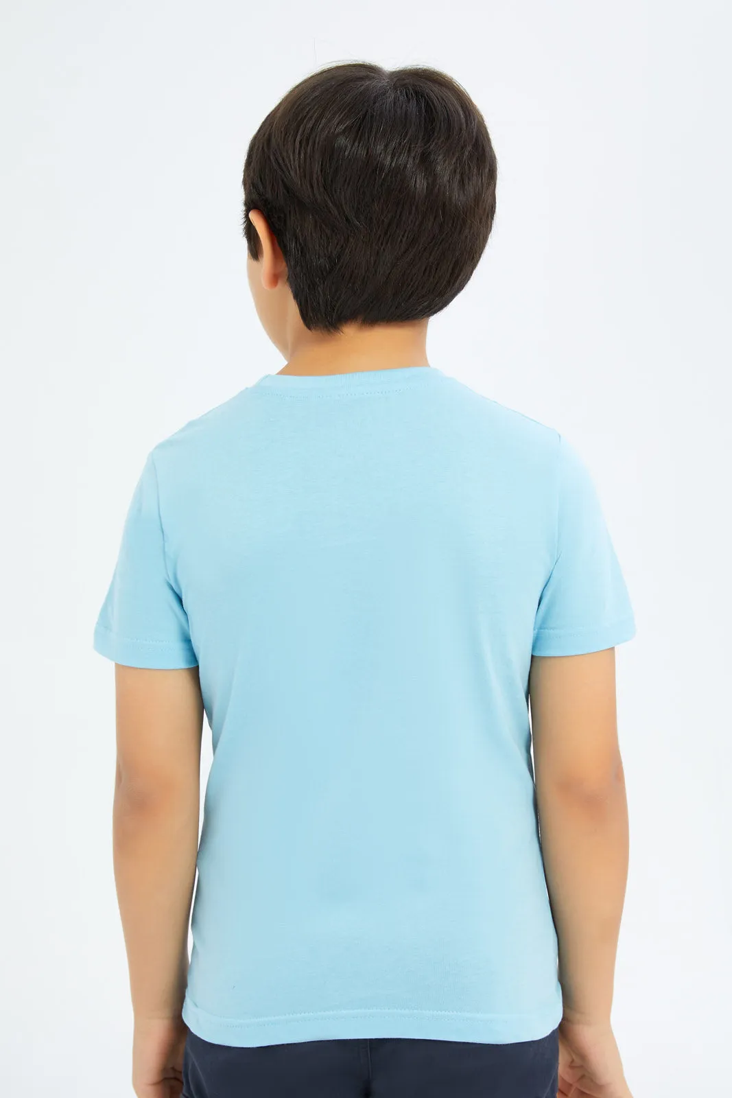 Boys Blue Dino Graphic T-Shirt