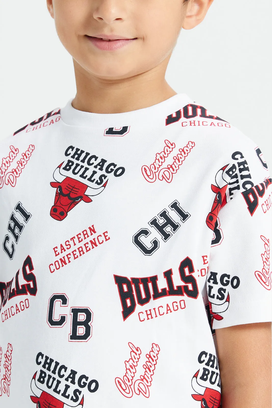 Boys White Nba Chicago Bulls T-Shirt