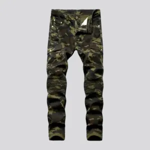 Camouflage skinny fit men's jeans