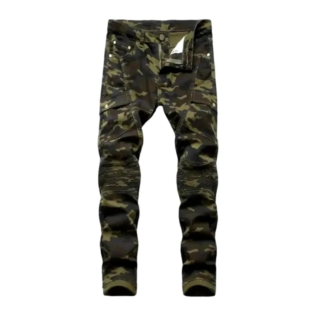 Camouflage skinny fit men's jeans