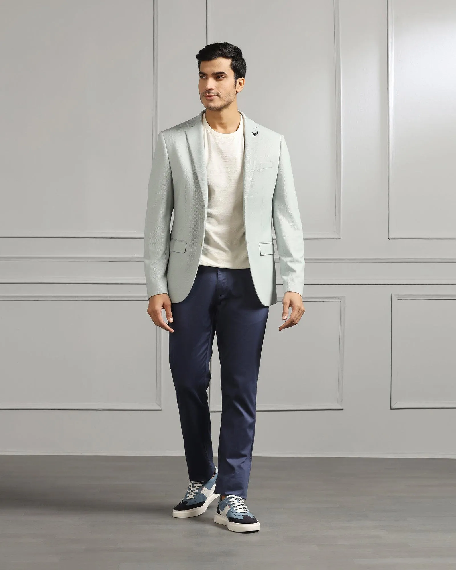 Textured Mint Casual Blazer by Ken