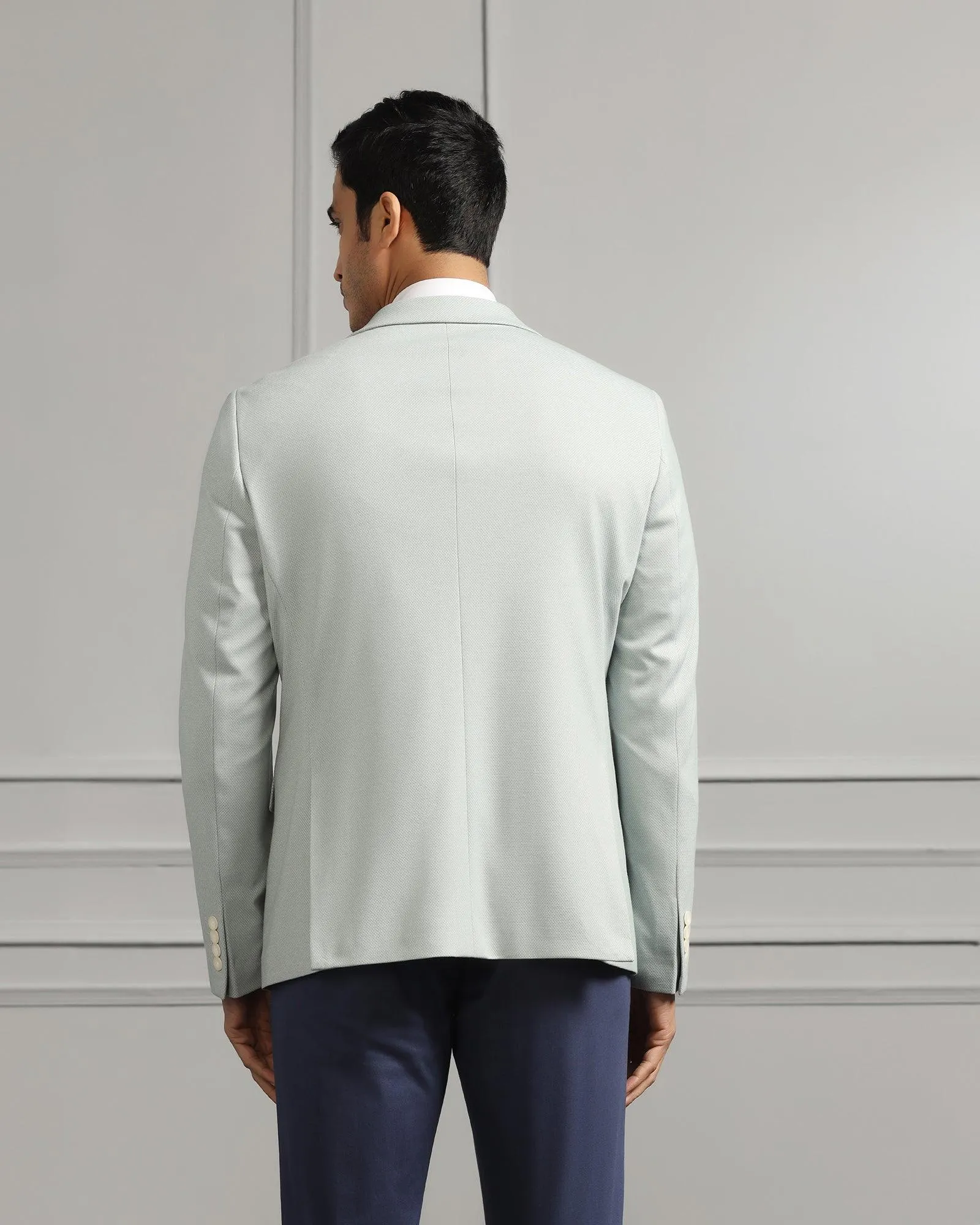 Textured Mint Casual Blazer by Ken