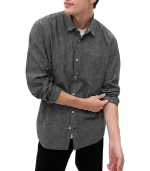 Chambray Shirt in Untucked Fit