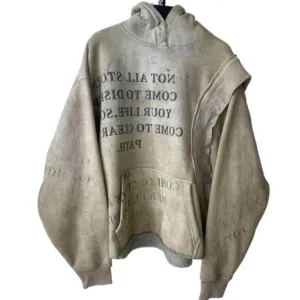 Come To Clear Path Beige Bleached Unisex Aesthetic Hoodie