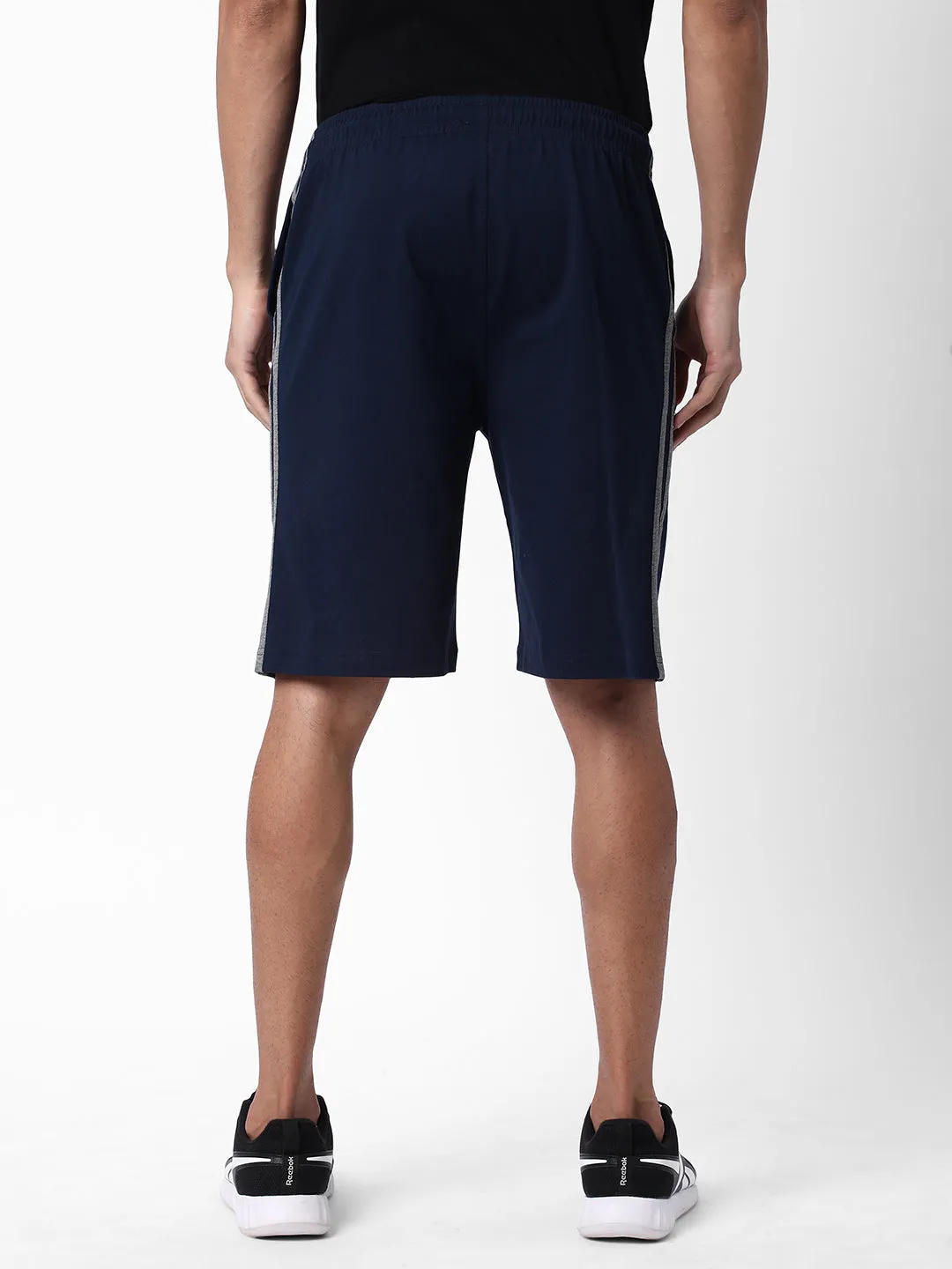 Cotstyle Men's Super Combed Cotton Regular Fit Solid Shorts with Side Pockets - Navy, Style no.SH901