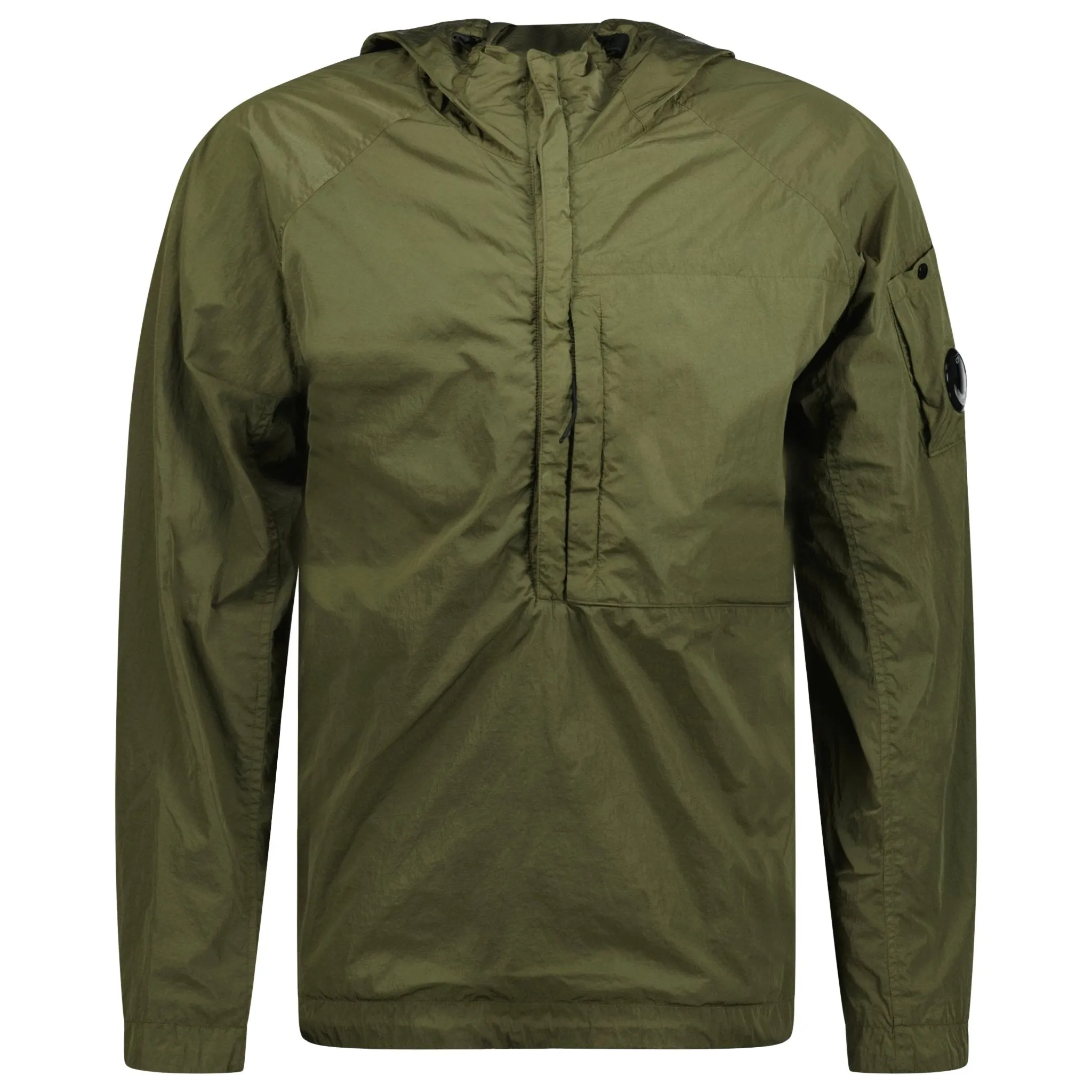 CP COMPANY Hooded Overshirt Half Zip Burnt Olive