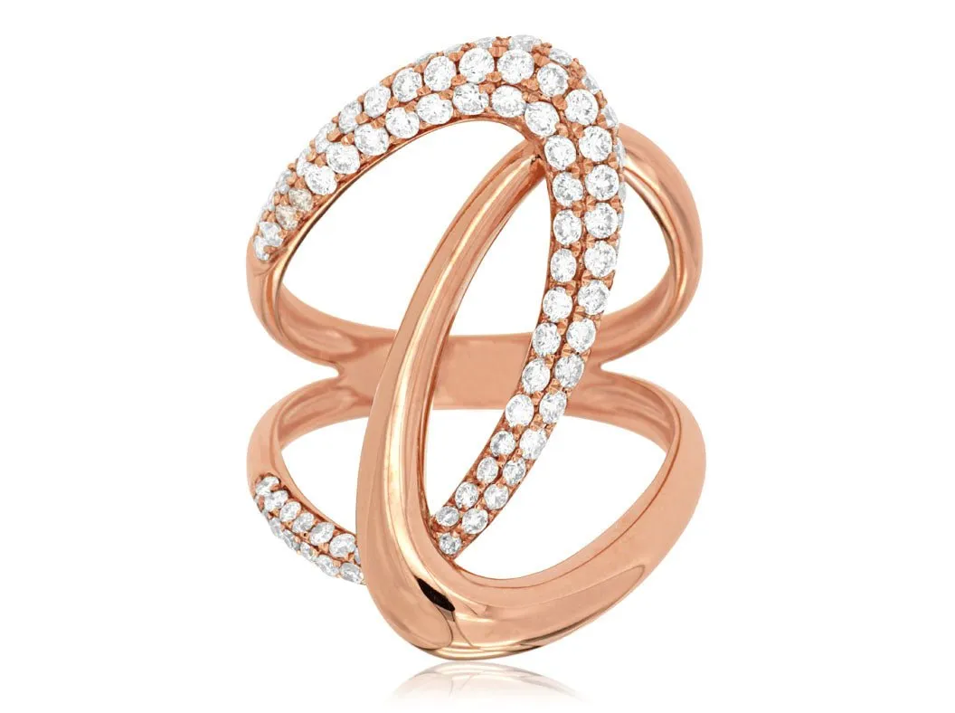 Criss-Cross Diamond Fashion Ring