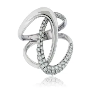 Criss-Cross Diamond Fashion Ring