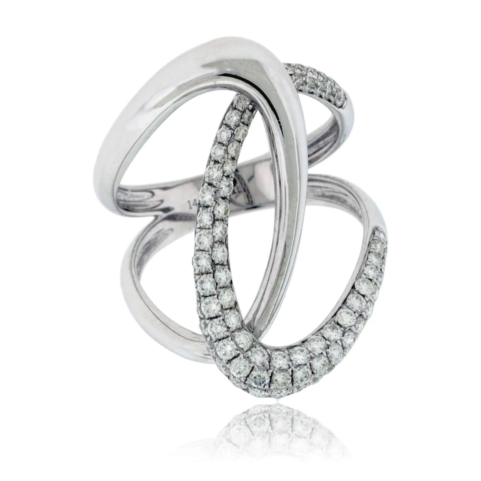 Criss-Cross Diamond Fashion Ring