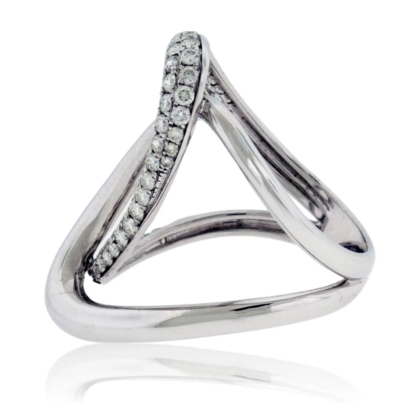 Criss-Cross Diamond Fashion Ring