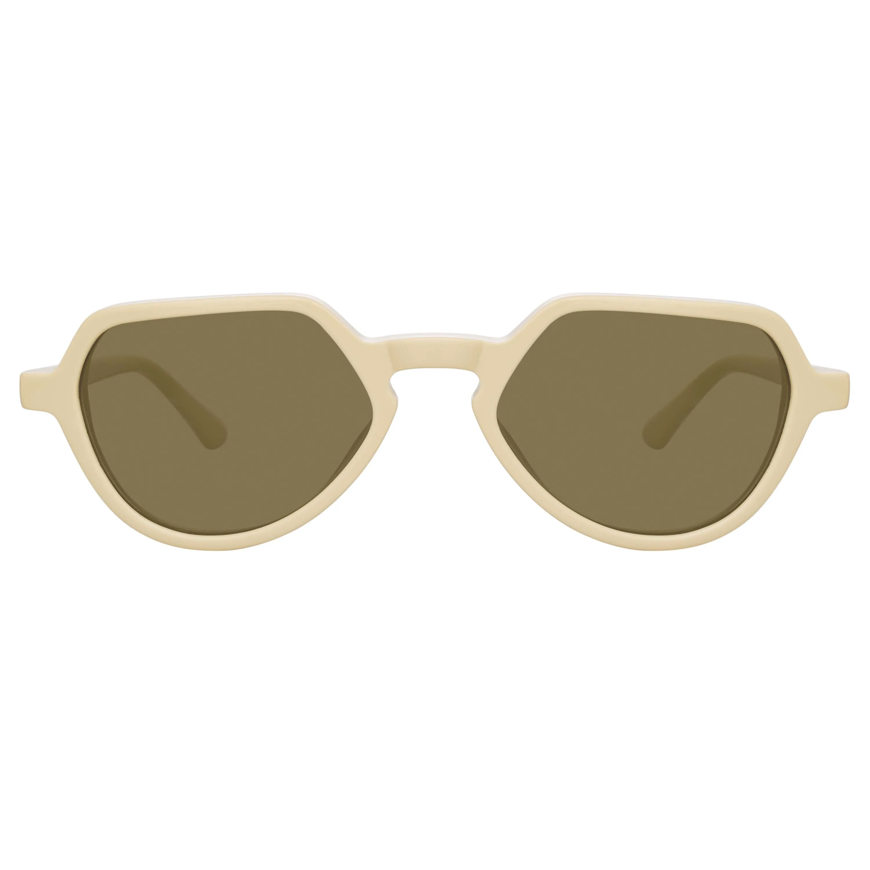 Dries Van Noten Men's Angular Khaki Sunglasses DVN183C4SUN