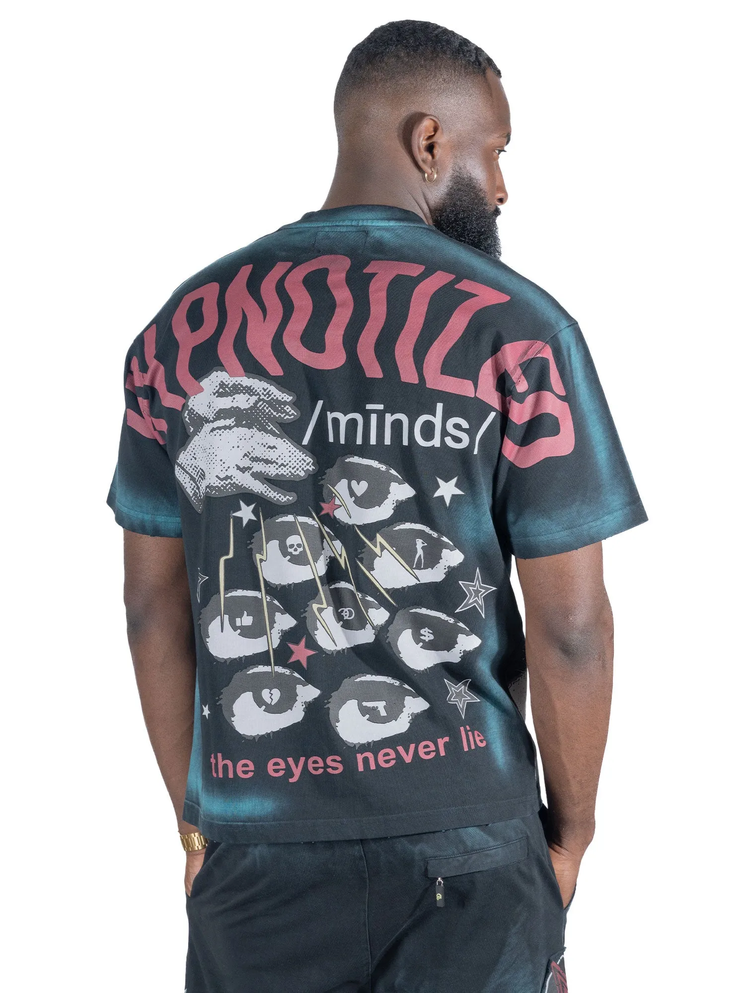 F199 Finesse Acid Wash Oversized Tee - Black