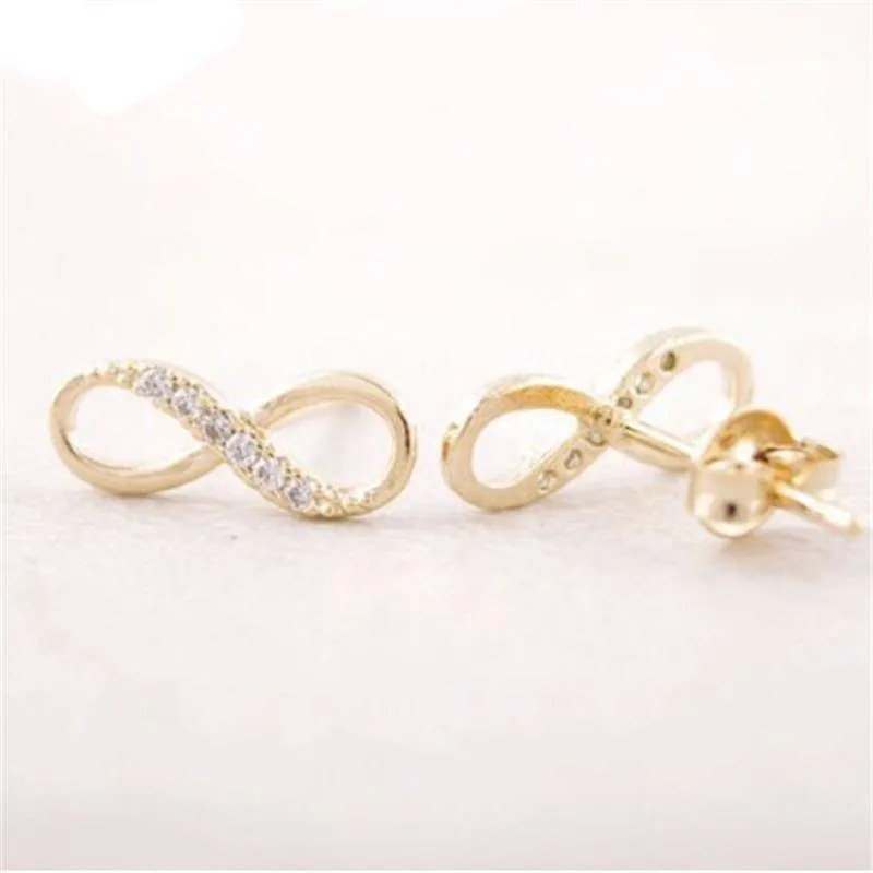 Free Inifinity stud earrings - silver, gold, and rose gold - Just pay shipping, Sale