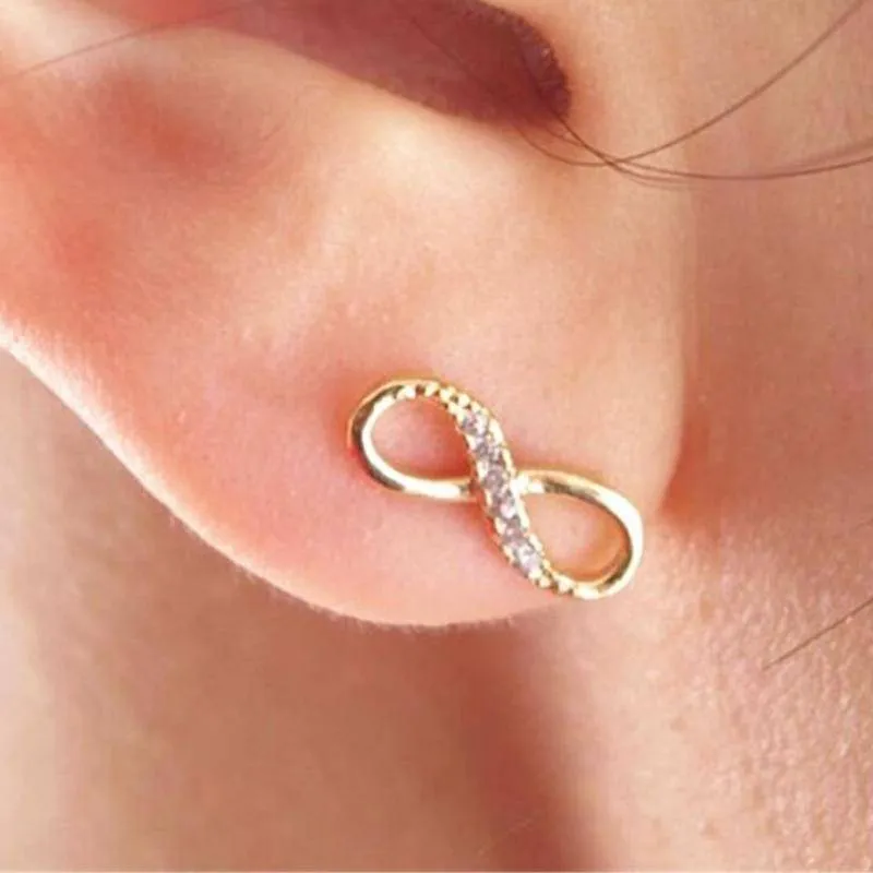 Free Inifinity stud earrings - silver, gold, and rose gold - Just pay shipping, Sale