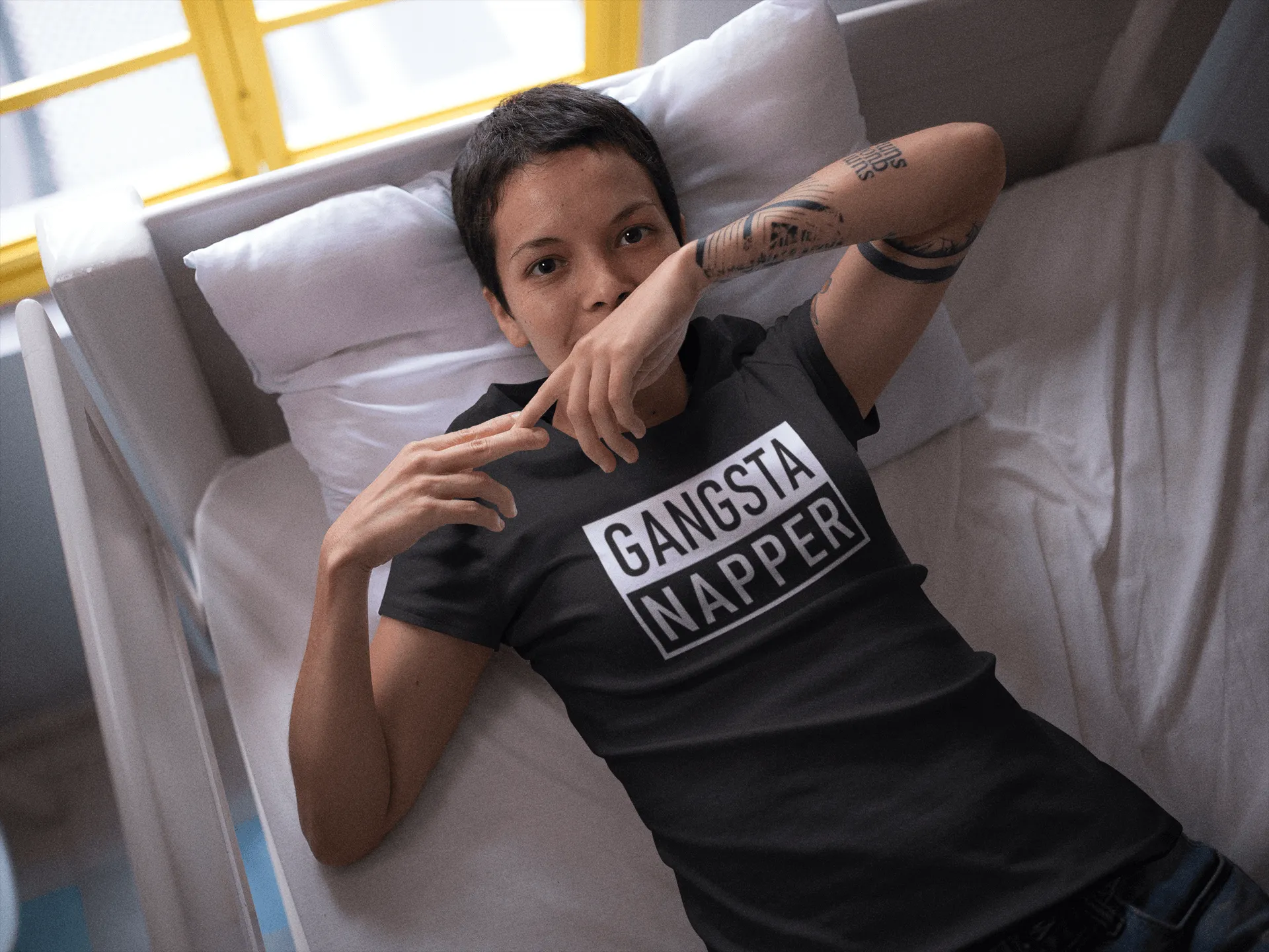 Gangsta Napper T-Shirt | Funny Nap Shirt | Napping Tee