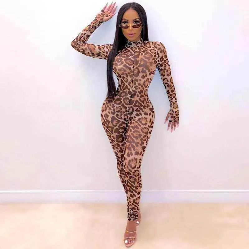 Glow Chic's Slim Fit Leopard Print Jumpsuit