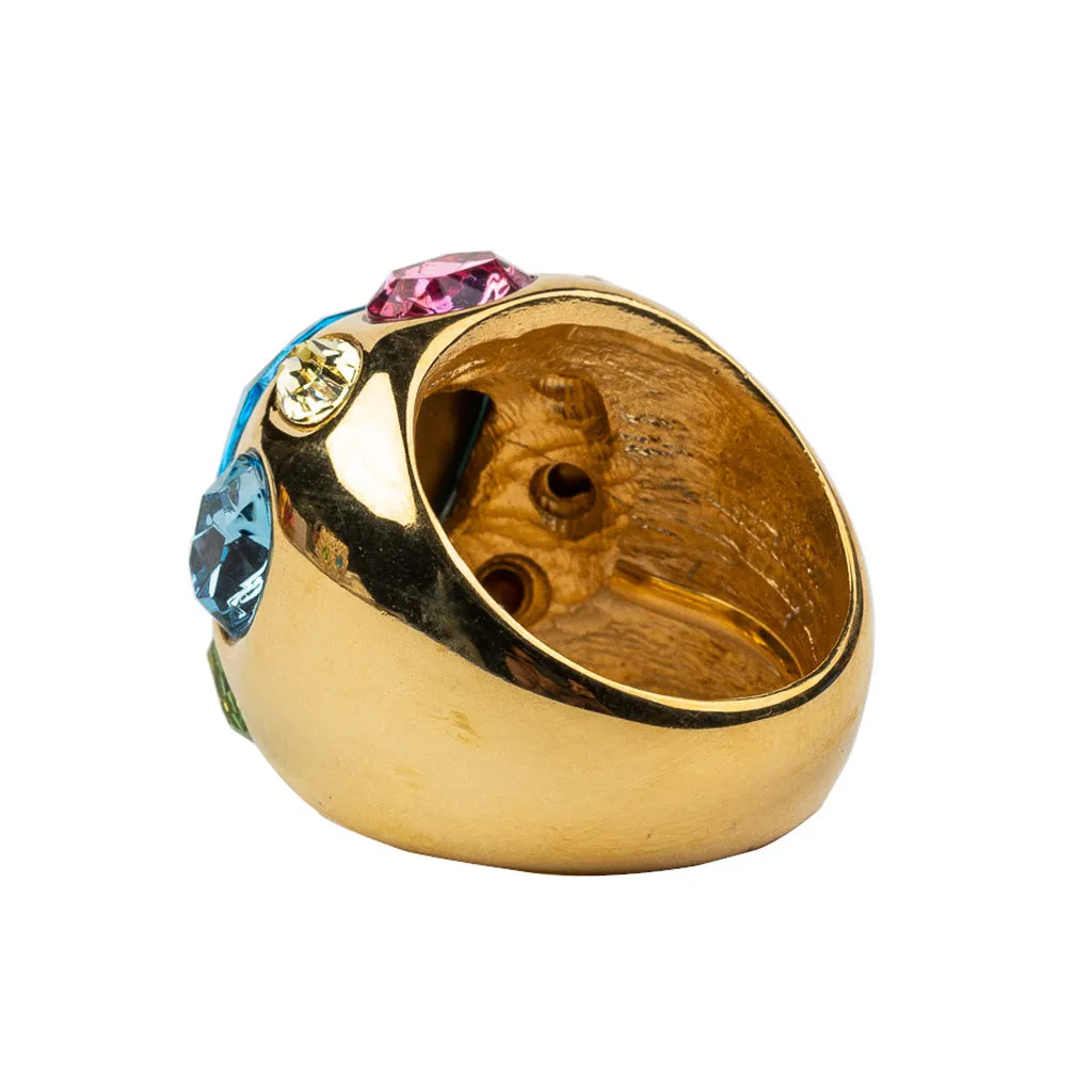 Gold and Light Multi Stones Ring