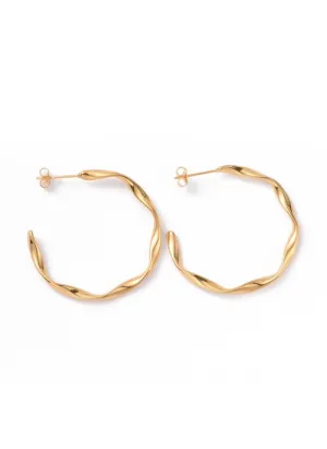 Gold Twisted Hoops