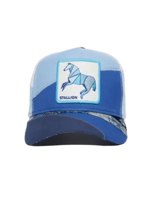 Goorin Bros Farmigami Self Reliant {Stallion} Trucker Hat (Blue)