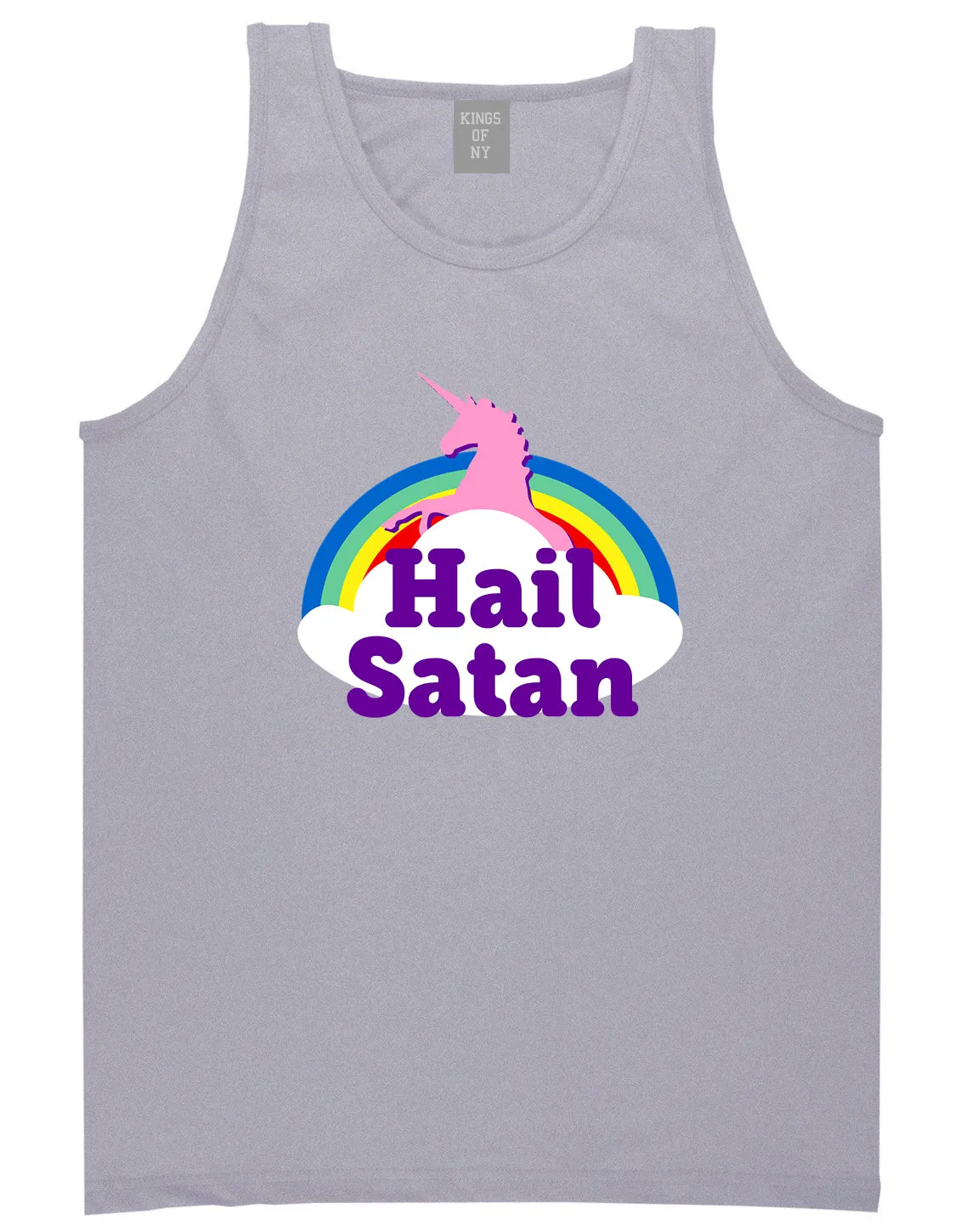 Hail Satan Unicorn Mens Tank Top Shirt