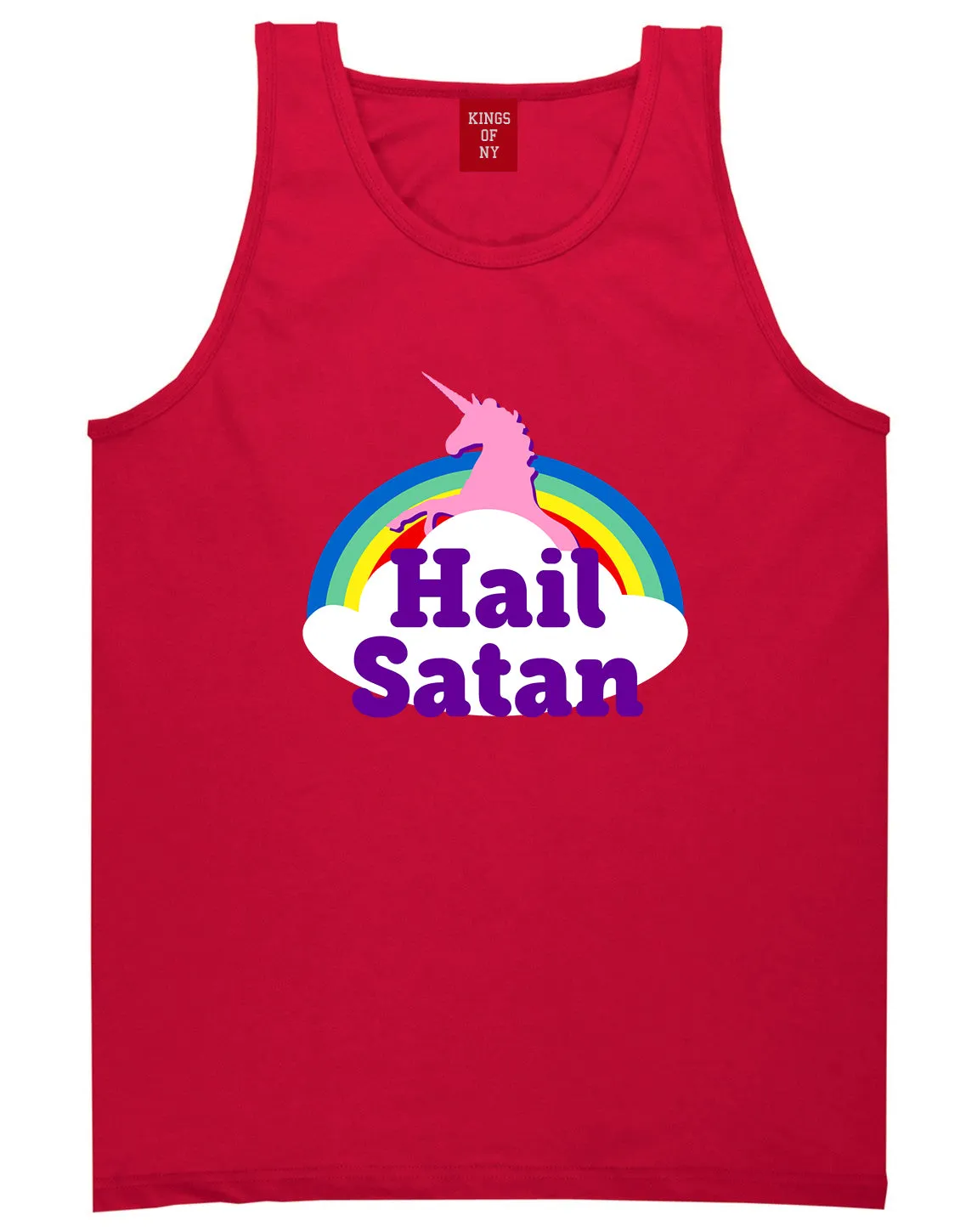 Hail Satan Unicorn Mens Tank Top Shirt