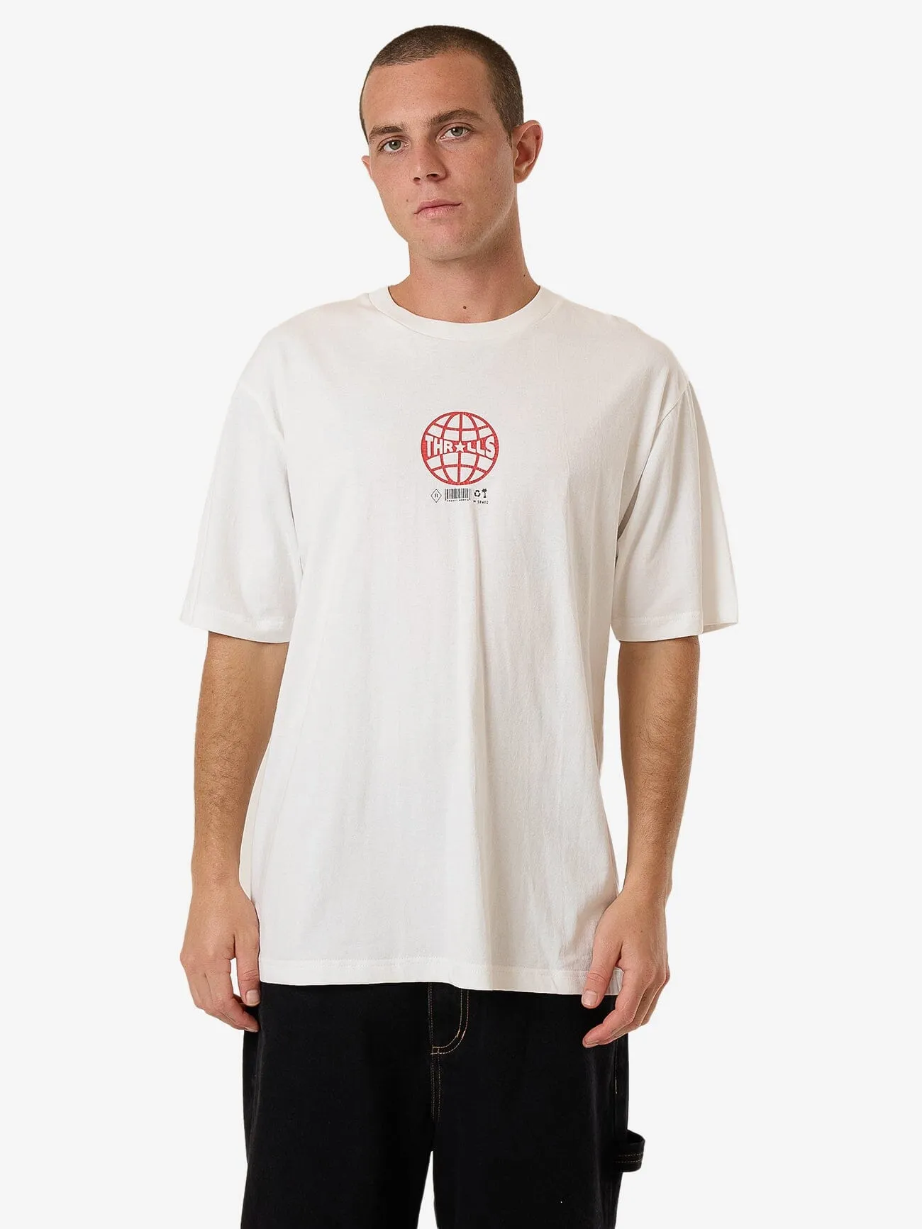 Hidden Agenda Oversize Fit Tee - Dirty White