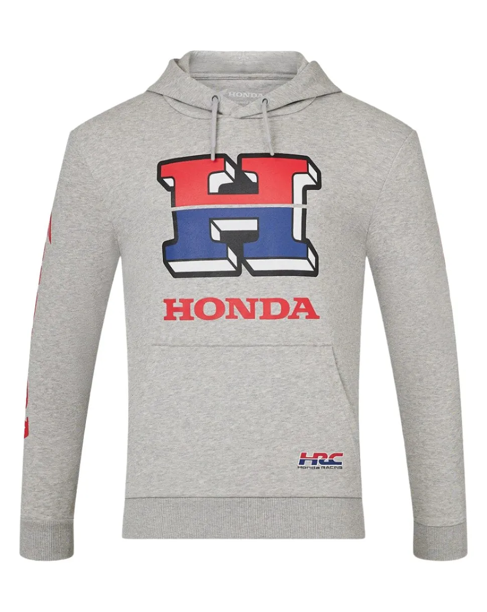 Honda Racing Repsol Men's Large Logo Hoodie - Grey