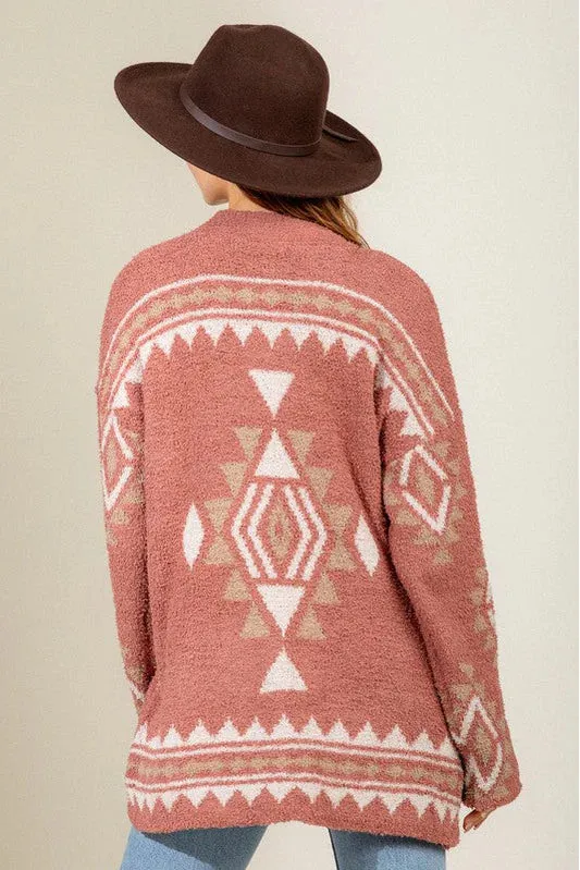 Lizzy Boho Fuzzy Cardigan