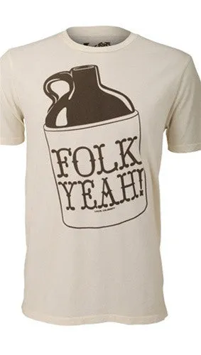 Local Celebrity Folk Yeah Tee in Cream