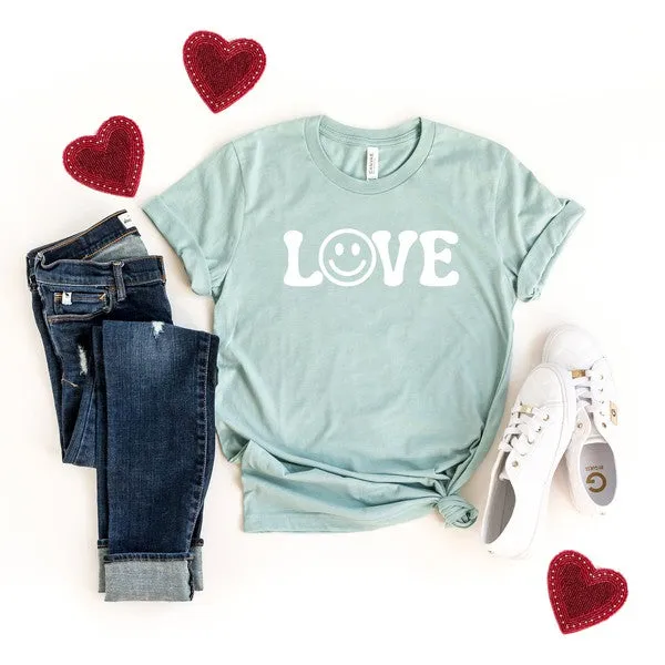 Love Smile Short Sleeve Graphic Tee