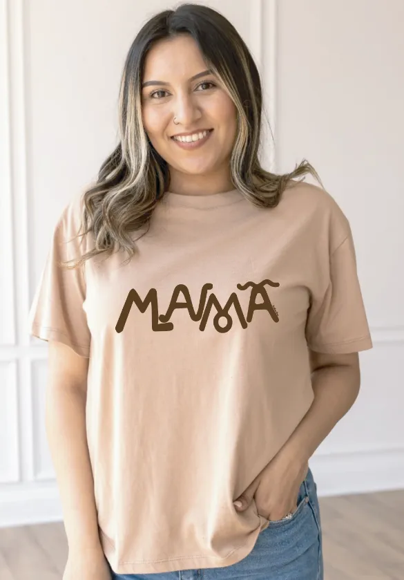 Mama on Taupe Comfort Crewneck