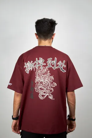 Maroon Dragon Tee