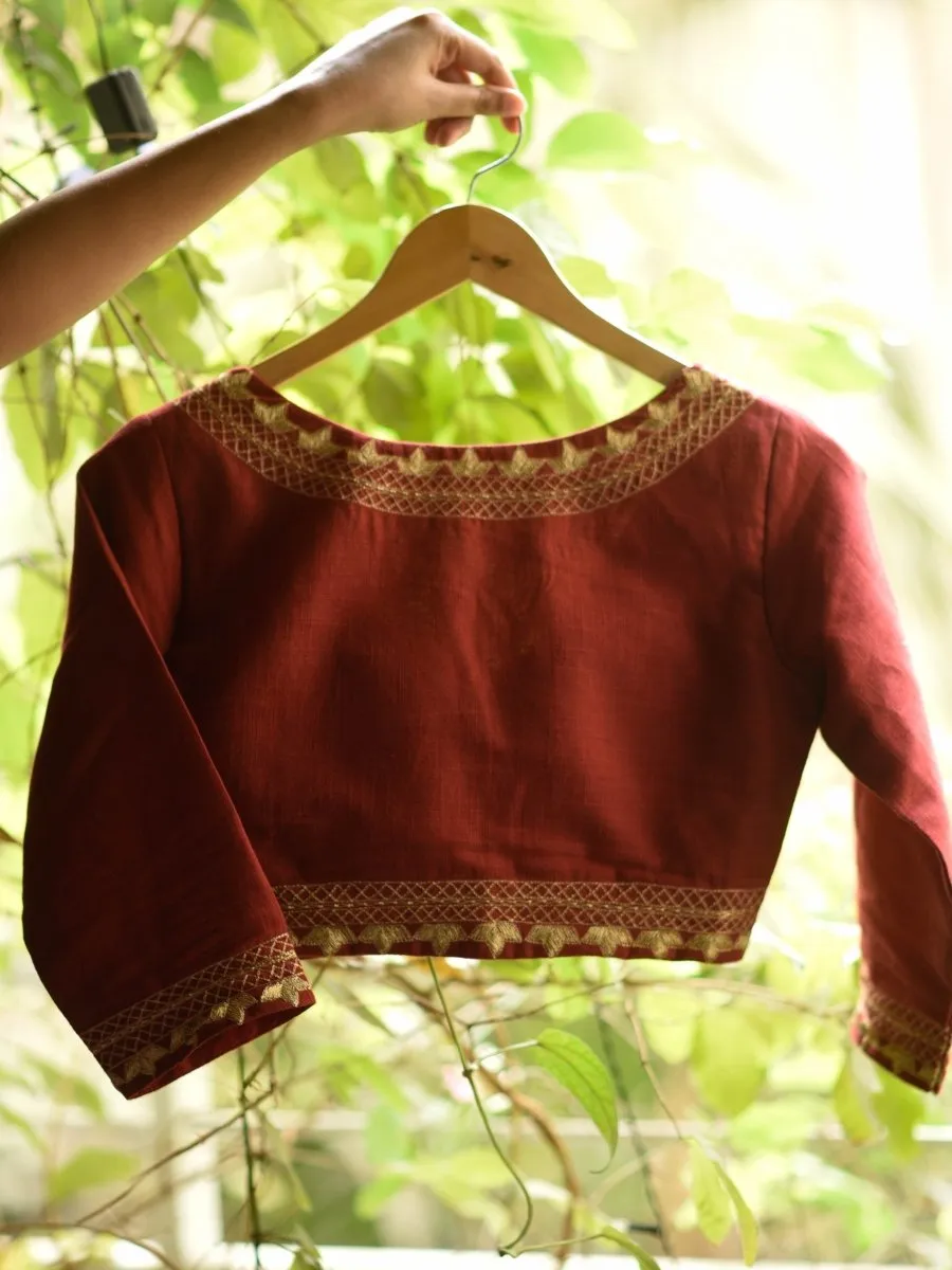 Maroon Shona (Blouse)