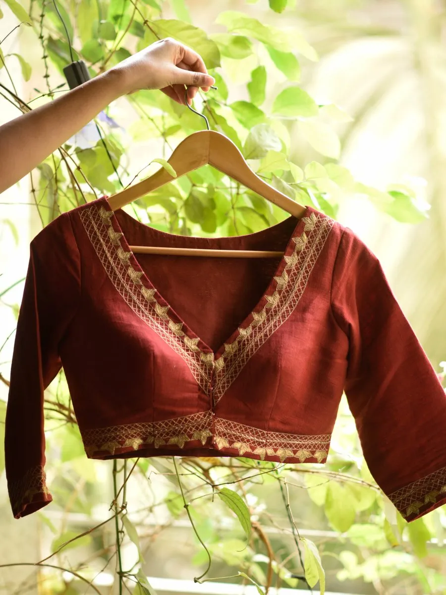 Maroon Shona (Blouse)