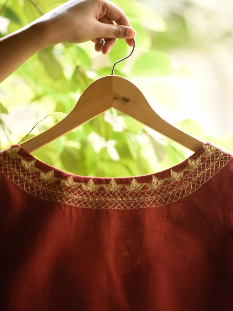 Maroon Shona (Blouse)