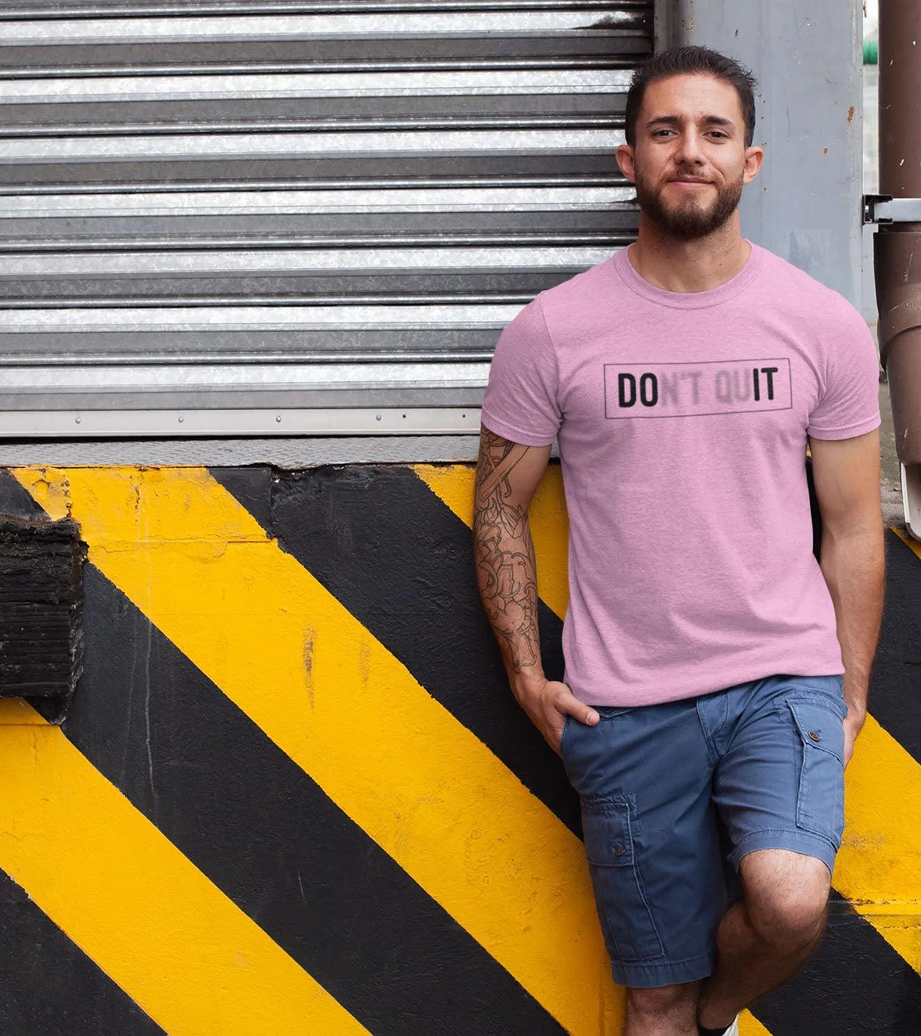 Men's Don't Quit T-Shirt (Taffy Pink)