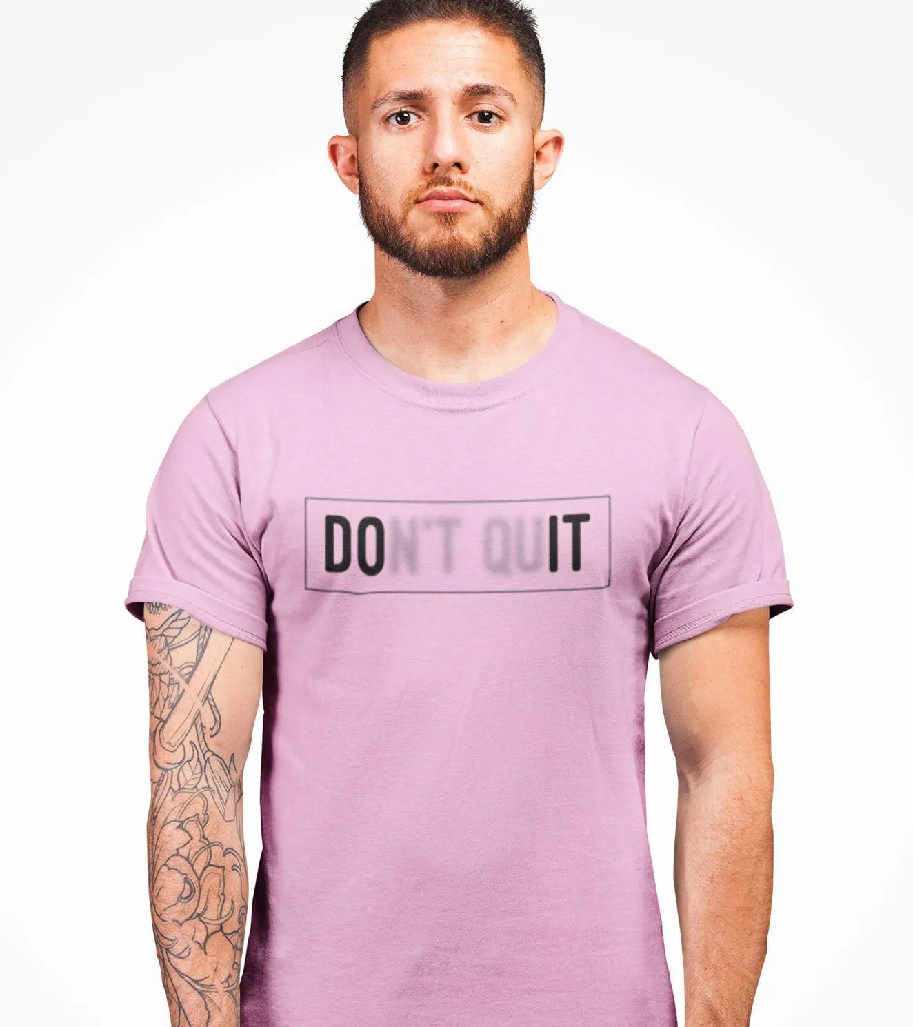 Men's Don't Quit T-Shirt (Taffy Pink)